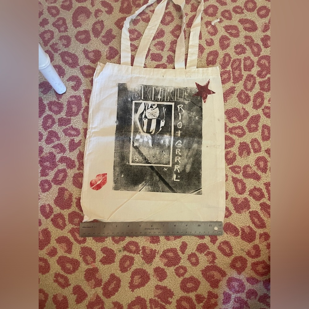 bikini kill tote bag